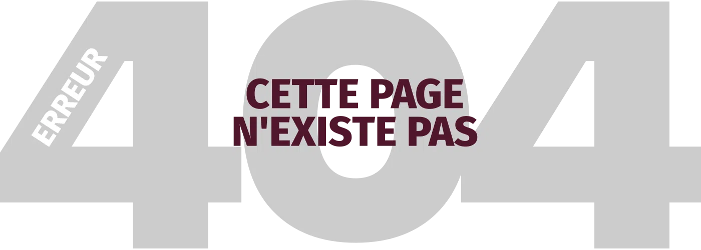 Erreur 404 - Page non trouvée