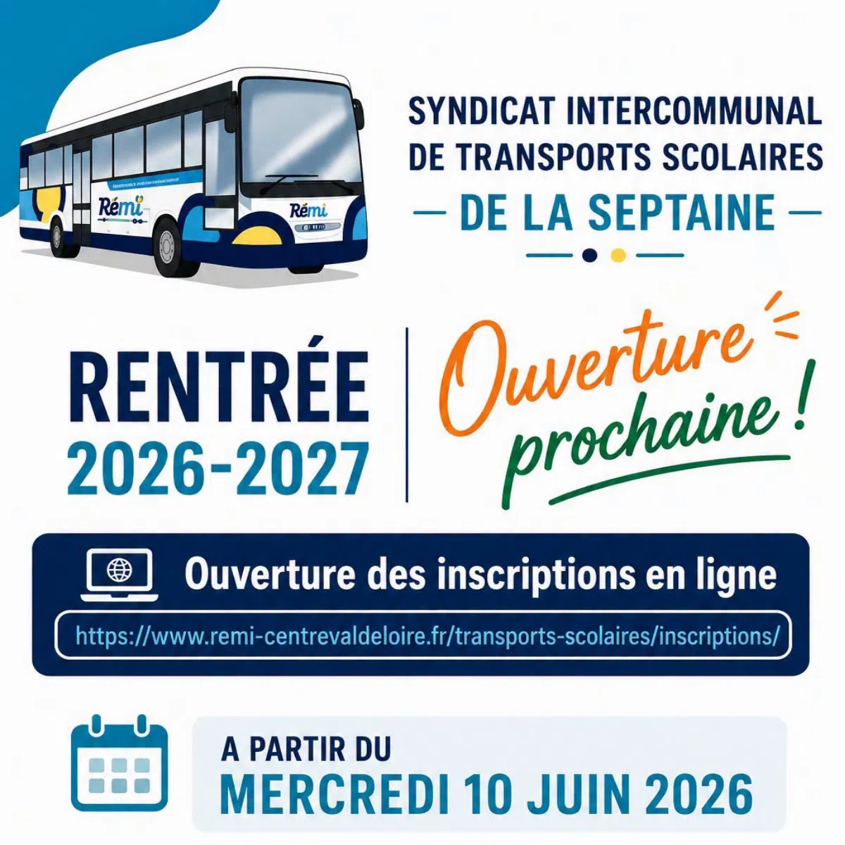 Transports scolaires Rémi – Rentrée 2026/2027