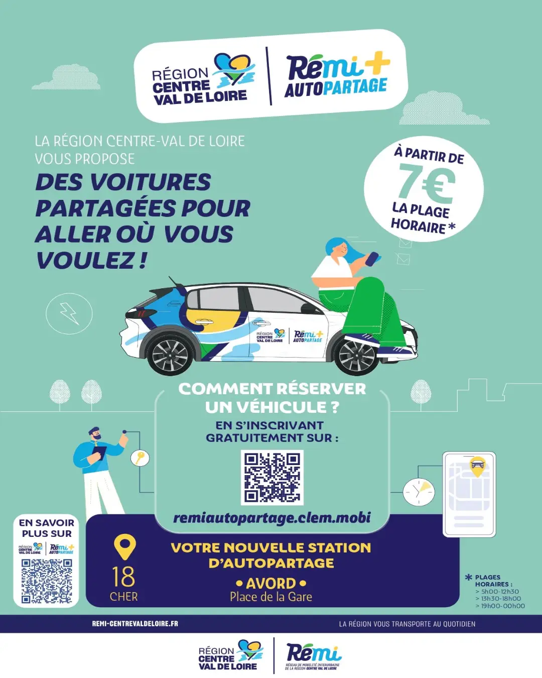 Voiture électrique en libre-service