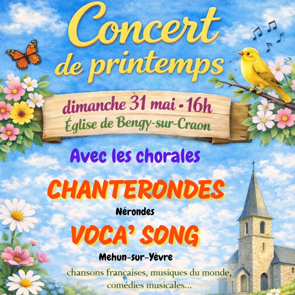 Concert de printemps avec Chanterondes et Voca'Song
