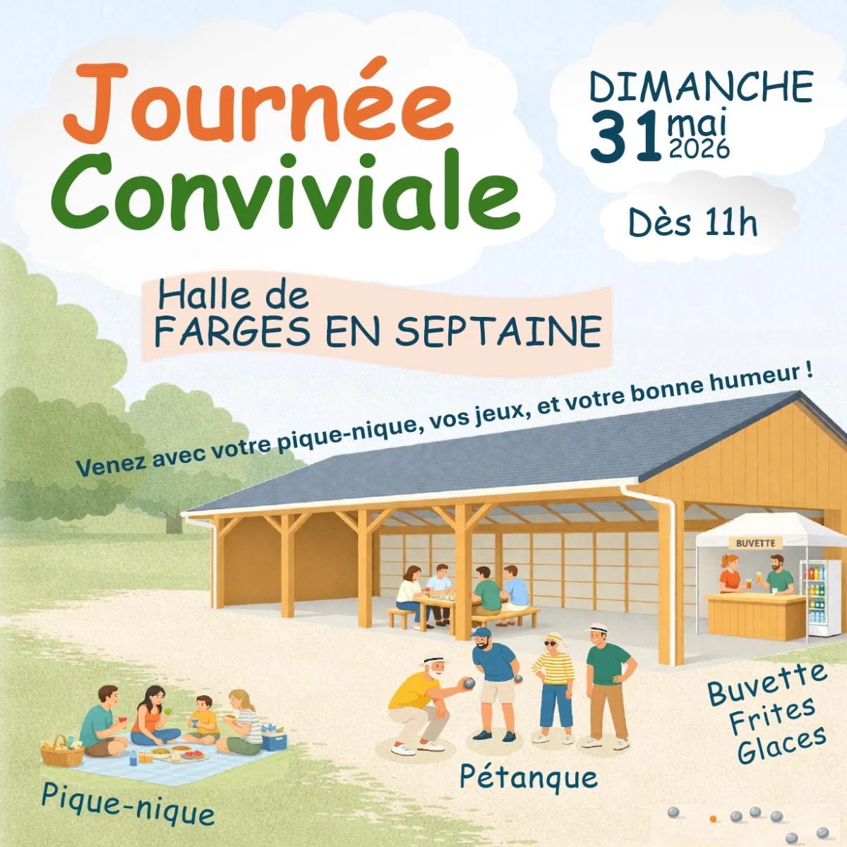 Journée conviviale à la halle