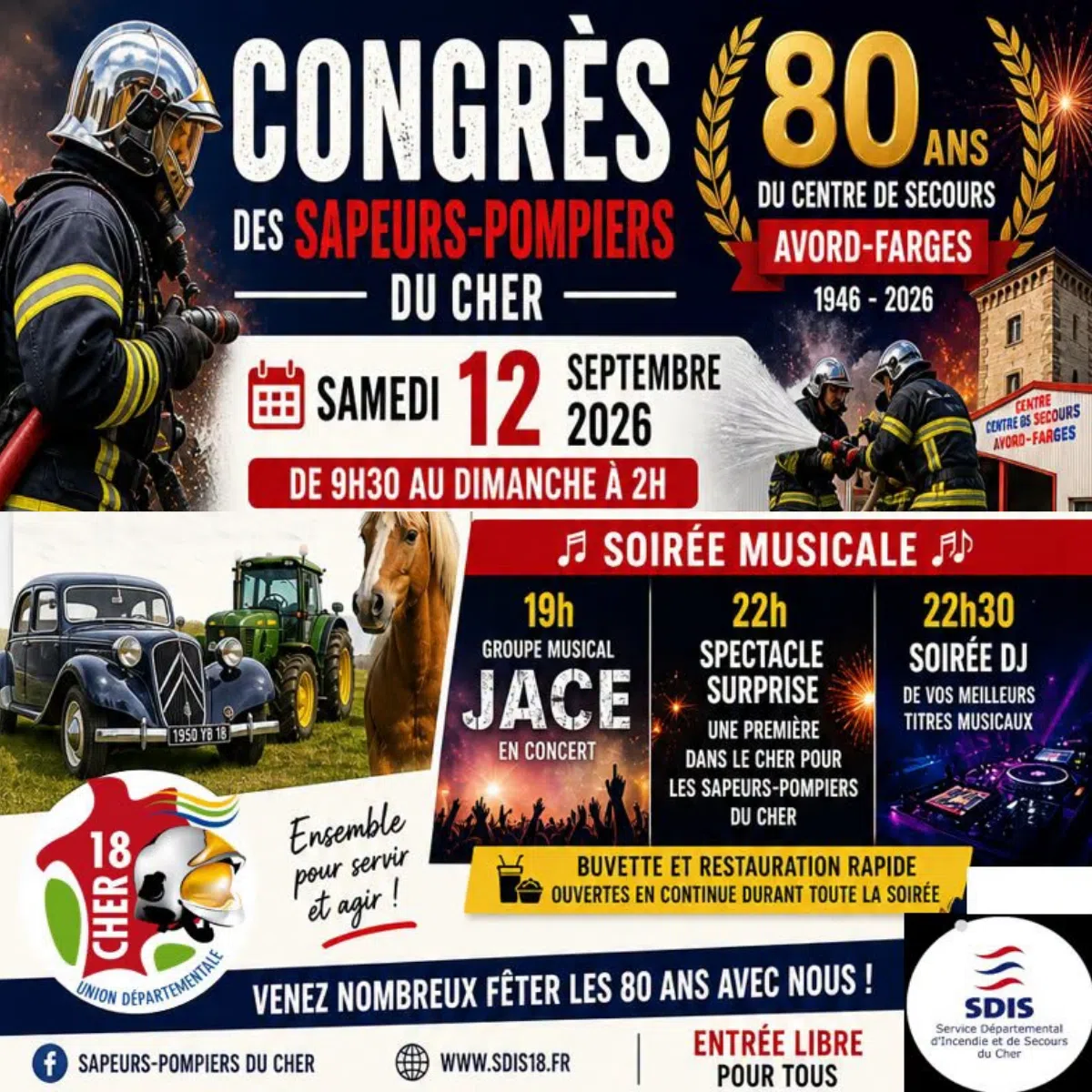 Journée en l'honneur des sapeurs-pompiers du Cher