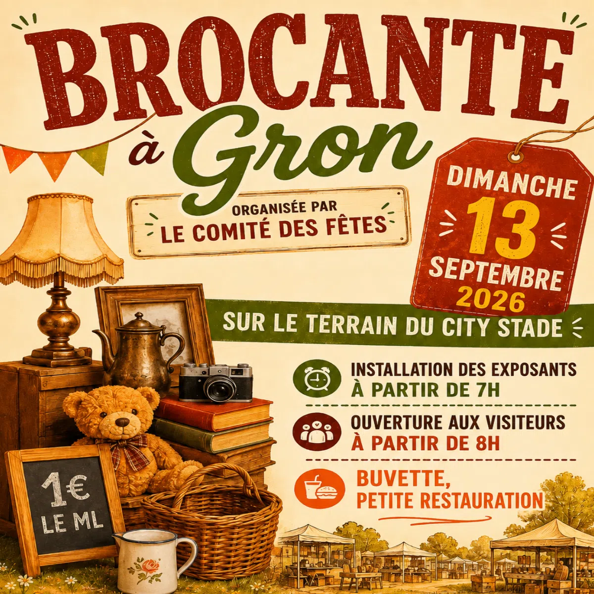 Brocante du Comité des Fêtes de Gron