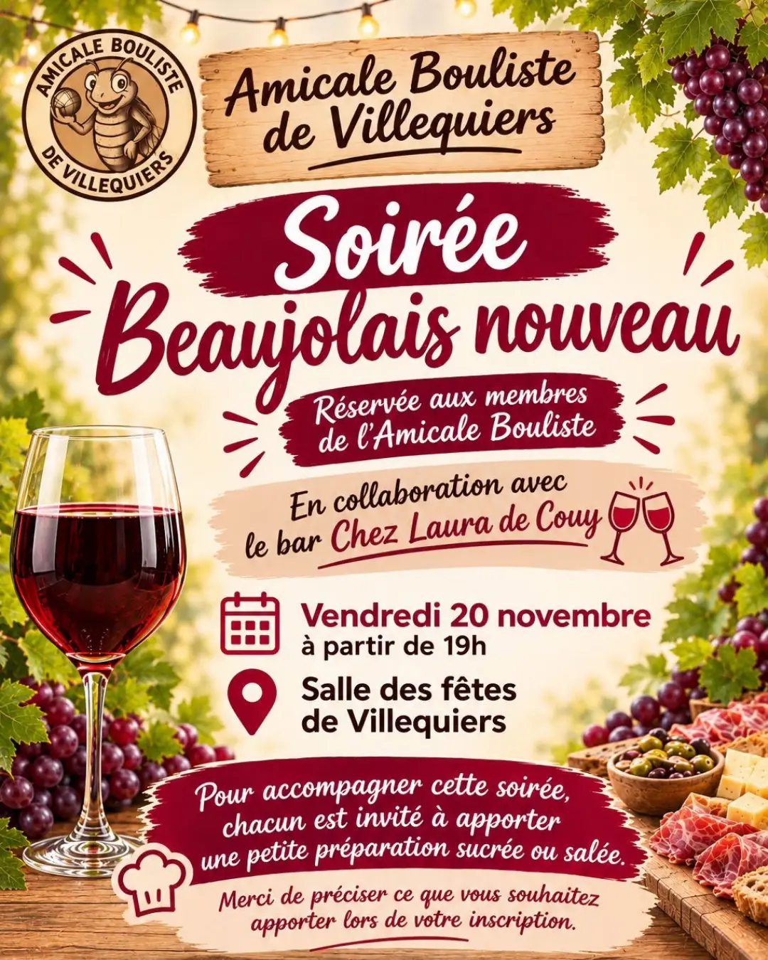 Soirée Beaujolais Nouveau pour les Boulistes