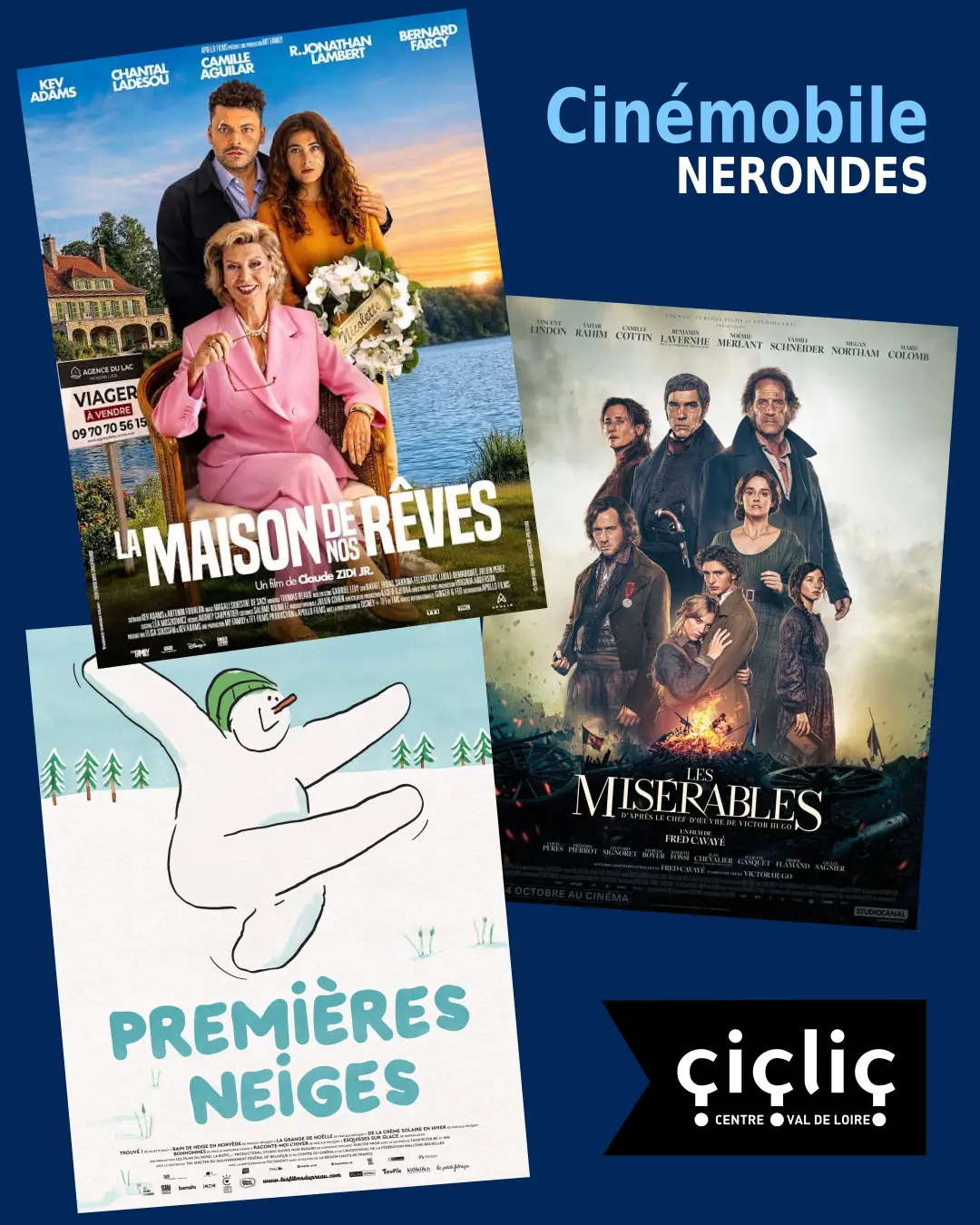 Séances de cinéma avec le cinémobile de Nérondes